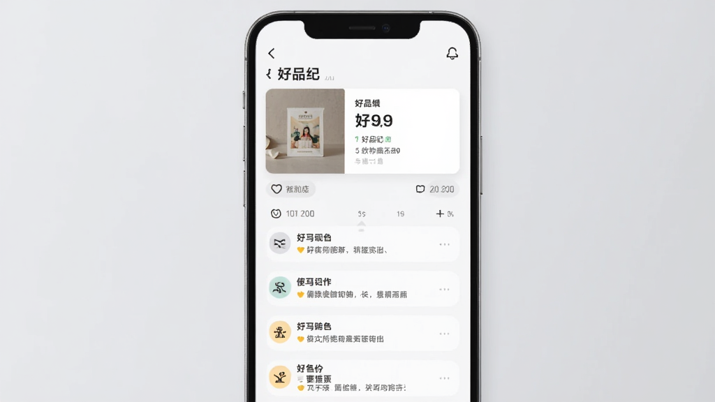手机屏幕中展示