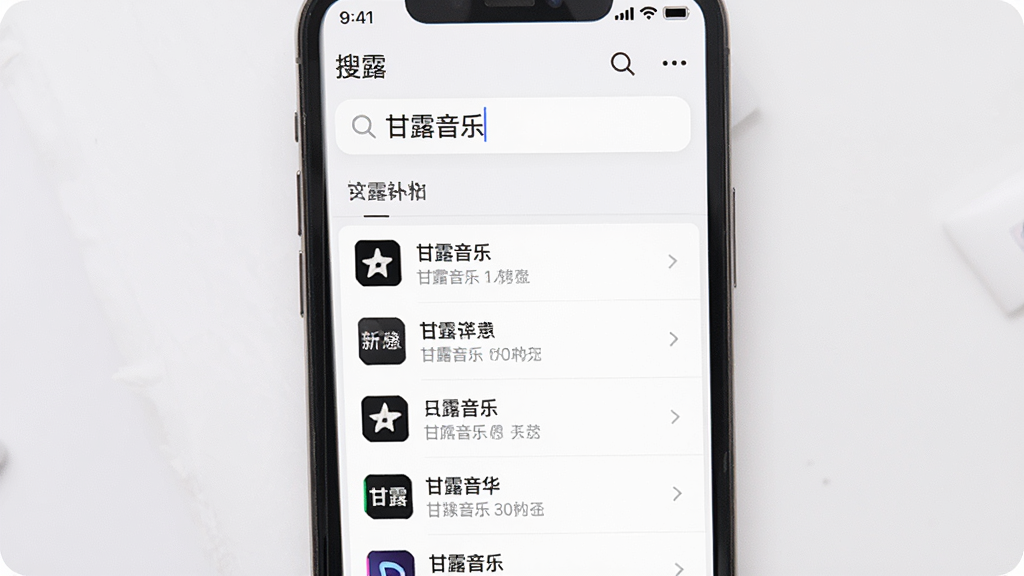一张手机搜索界面展示图,画面为竖屏手机屏幕内
