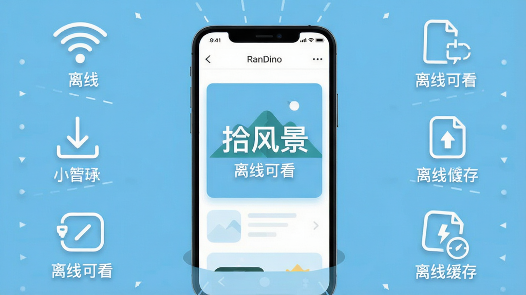 һ��Ӧ�ù���ʾ��ͼ����������Ϊ��ʰ�羰���ֻ����棬��Χ����WiFiͼ�ꡢ���ؼ�ͷ�����߻����ʶ��Ԫ�أ�����Ϊ�����ֻ�������Сͼ�껷�ƣ�����ƽ����Ϣͼ��ϸ�ڰ���ǳ��ɫ��������ɫ����ͼ�ꡢ������ֱ�ע�����߿ɿ��������������ɾ����޶���Ԫ��
