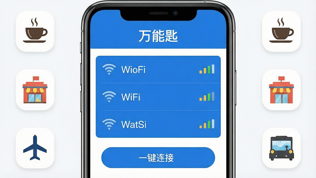 һ��չʾ���ܳ�������������ֻ���ĻЧ��ͼ�����������Ǽ���WiFi�ȵ��б���������