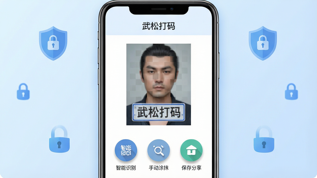 画面主体为一款智能手机屏幕,屏幕中央展示