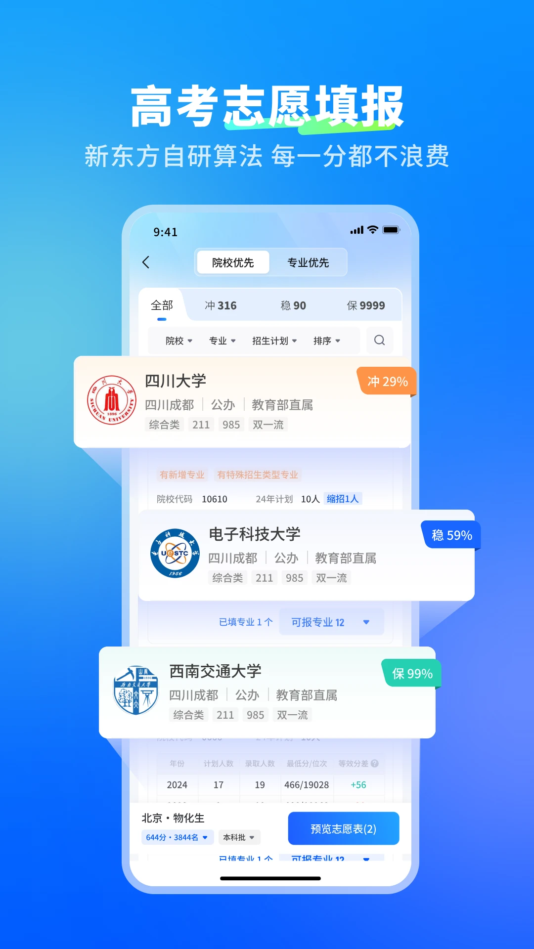 新东方志愿通1.8.1 高考志愿填报助手 新东方志愿通1.8.1 高考志愿填报助手