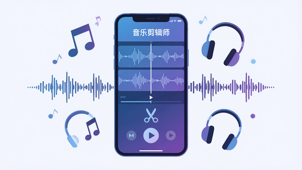 画面中央放置一部智能手机,手机屏幕上显示一款名为