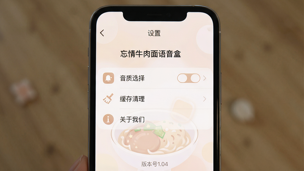 ���壺�ֻ���Ļ��ʾ������ţ���������С����ý��棬����������ѡ�񡱡������������������������ǡ���ѡ����֣������б��������У�ÿ��ѡ����ͼ�ꣻ�Ű棺������������ǳɫϵ��������ʣ�ϸ�ڣ���Ļ�����С����á��������ײ��С��汾��1.04����ʶ�����ʣ����壬�ɾ��޶���Ԫ��