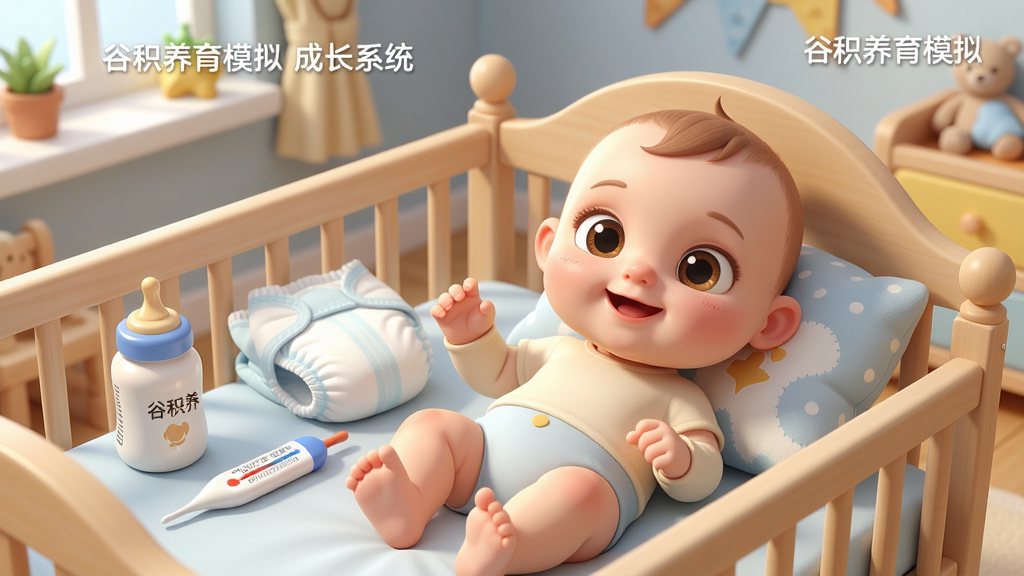 չʾһ���ɰ�������Ӥ����Ӥ������΢Ц���Ա�����ƿ���¶ȼƺ���ʪ����Ʒ����������ܰ�Ķ�ͯ��������3D��ͨ��Ⱦ��񣬲��ּ��������ϸ�ھ��£����ʸ��崿�����޶���Ԫ�أ����ֱ�ע���Ȼ�����ģ�� �ɳ�ϵͳ��