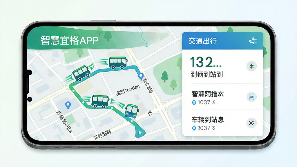 ���壺�ǻ��˸�APP��ͨ����ҳ�棬��ʾʵʱ������·�߹滮�����֣��ֻ���Ļչʾ��ͼ�͹�����·���Ҳ��г�����վ��Ϣ��壻�Ű棺��ͼ��������·��ע��Ŀ����Ϣ����ࣻ���������Ȼ�磬��ɫ����ɫ���䣻ϸ�ڣ���������ͼ�궯̬��ʾ����վʱ��������������ͼ��·���ƿɱ棻���ʣ�������Ⱦ���ɾ��޶���Ԫ��