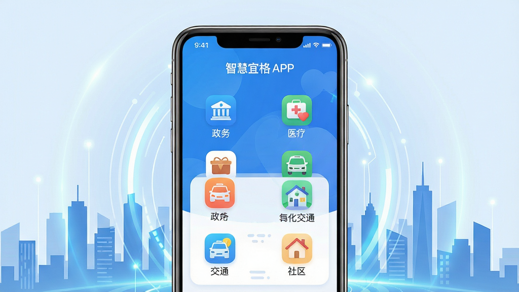 ���壺�ǻ��˸�APP����չʾ���ֻ���Ļ��ʾ�����ܲ˵�����������ҽ�ơ���ͨ��������ͼ�ꣻ���֣��ֻ����У���Χ�м��ĿƼ��й�Ч�ͳ��м�Ӱ���Ű棺����ͼ���������룬ɫ�����죻����ִ���ƽ����ƣ�������ɫ����ϸ�ڣ���Ļ���������ɼ���ͼ���·������ı�ǩ������״̬����ʾʱ�䣻���ʣ�������Ⱦ���ɾ��޶���Ԫ��