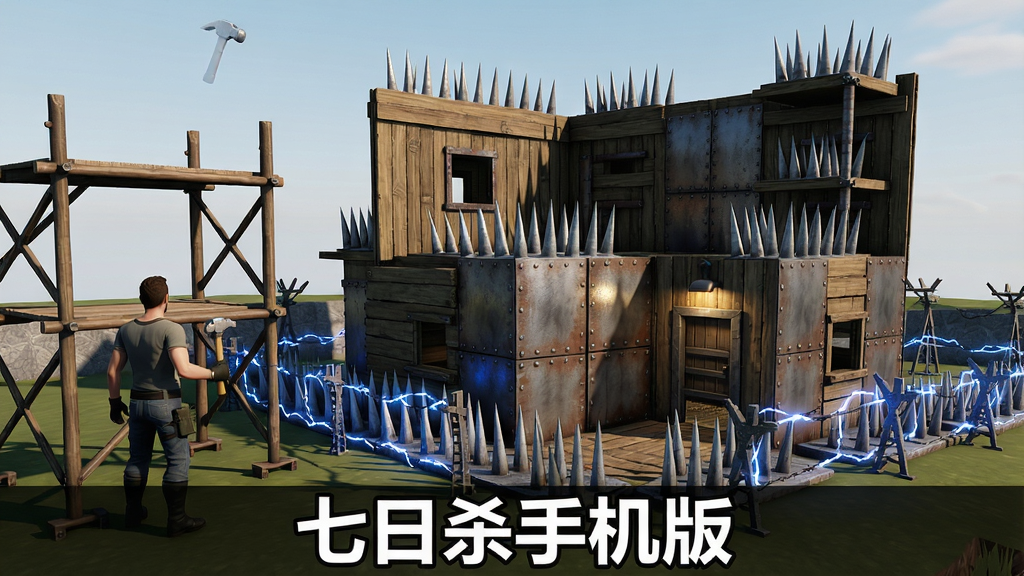 ���壺��Ҵ�Ķ��ľ���������Ͻṹ�Ļ��أ���Χ���Ƽ����������������֣����ؾ���ƫ�ң��������ֳִ���վ�ڽ��ּ��ԣ����廭��չʾ����ȫò���Ű棺����ռ�ݻ������룬���⡰����ɱ�ֻ��桱���ڵײ����롣���дʵ�����񣬲���������������Ӱ��Ȼ��ϸ�ڣ�ǽ����ľ��������ƴ�Ӻۼ���������񣬵�����˸���⣬��������еƹ⡣���ʣ���ϸ��Ⱦ�������ɾ����޶���Ԫ�ء�