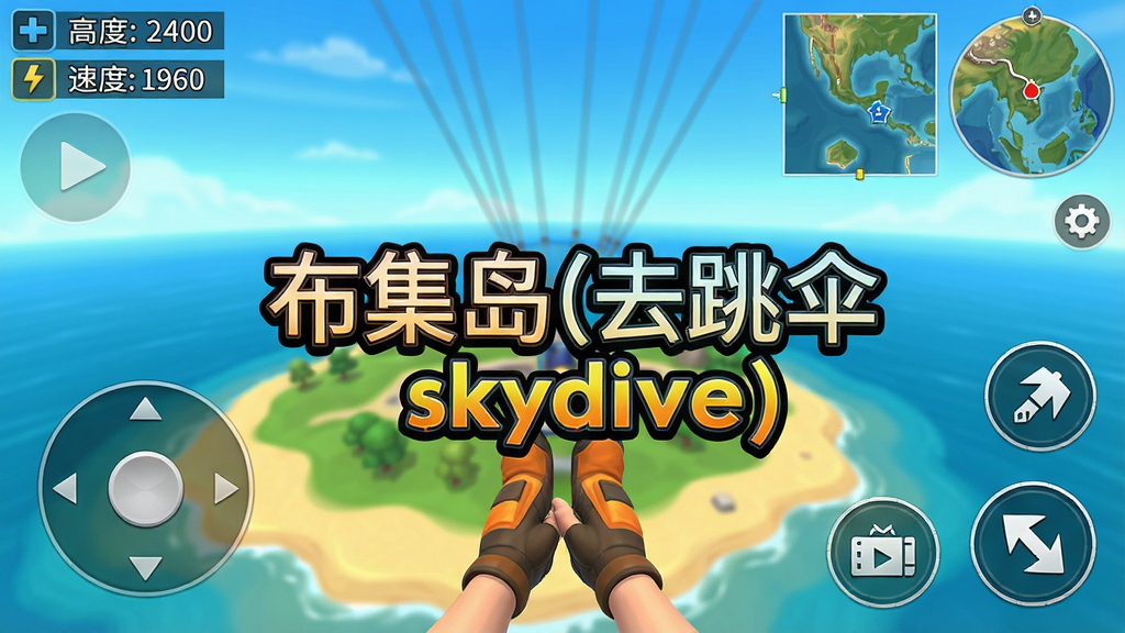 ������(ȥ��ɡskydive)��Ϸ���������ͼ����Ļ�·�������ҡ�˺Ͷ�����ť�����Ϸ���ʾ�߶Ⱥ��ٶȣ����Ϸ��е�ͼ��С��ͼ������UI����������ɫ�����ޣ�ͻ����Ϸ���ơ�������(ȥ��ɡskydive)�������廭�ʣ��ɾ��޶���Ԫ��