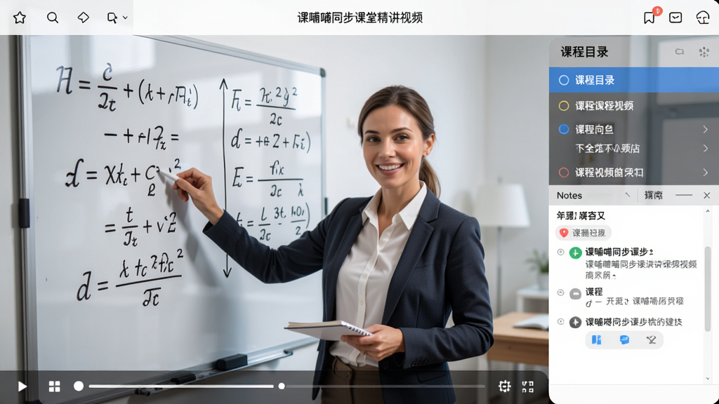 �β���ͬ�����þ�����Ƶ���Ž��棬�����н�ʦ���ڰװ��Ͻ�����ѧ��ʽ���Ҳ��пγ�Ŀ¼�ͱʼ����򣬽����࣬��Ƶ���ʸ��壬������רҵ���Ѻ�
