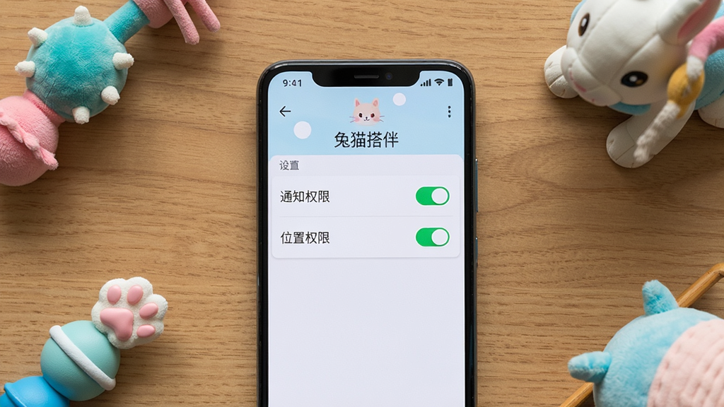 ���壺һ����׿�ֻ�ƽ�������棬��Ļ��ʾ����è��顱Ӧ������ҳ�棬�С�֪ͨȨ�ޡ���λ��Ȩ�ޡ����أ����֣��ֻ����У���Χ�г��������Ϊװ�Σ��Ű棺��Ļ����������Ȩ��ѡ��ɼ�����񣺸����ӽǣ���Ȼ�⣬����Ϊľ�ƣ�ϸ�ڣ���Ļ���С���è��顱���֣�Ȩ�޿���Ϊ��ɫ�����ʣ����壬�ɾ����޶���Ԫ�ء�