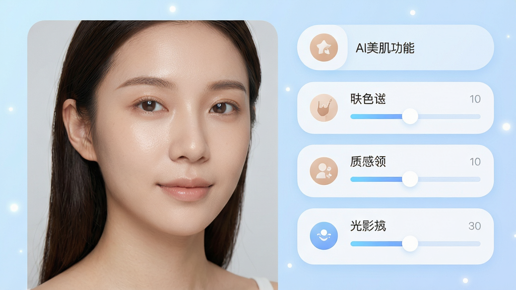 ���壺�����������APP������д���ص�չʾAI�������ܵ�����壬�з�ɫ���ʸС���Ӱ���������������֣�������ˬ�����ΪʵʱԤ������������գ��Ҳ�Ϊ���ܵ��������Ű棺���ܰ�ť��ֱ���У�ͼ���࣬����Բ�Ǿ�����ơ���񣺿Ƽ�������͸н�ϣ�����Ϊ����ɫ���䣬����΢С���װ�Ρ�ϸ�ڣ�Ԥ������Ƥ��ϸ�壬������ĥƤ���ϸУ��沿�߹���Ȼ�����ʣ�������Ⱦ���ɾ����޶���Ԫ�ء�