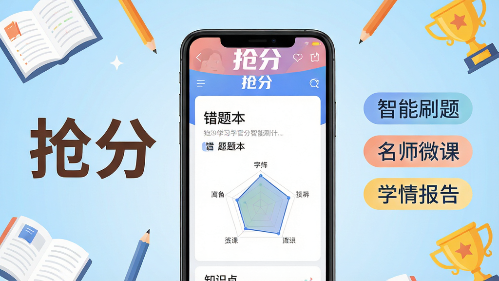 ���壺����App�ٷ�����ͼ��չʾ�ֻ���Ļ�е�ѧϰ���棬�����С����֡�Ʒ�����������֣��ֻ����У�����Ϊǳ��ɫ���䣬��Χɢ���鱾��Ǧ�ʡ�������ѧϰԪ�أ��Ű棺����������⡰���֡����Ҳ��������С�����ˢ�⡱������ʦ΢�Ρ�����ѧ�鱨�桱�������ܱ�ǩ����񣺱�ƽ���廭���ɫ���������ã��ʺϽ������Ʒ��ϸ�ڣ��ֻ���Ļ����ʾ���Ȿ��֪ʶ���״�ͼ������ͼ�꾫�£����ʣ�������Ⱦ���ɾ����޶���Ԫ�ء�