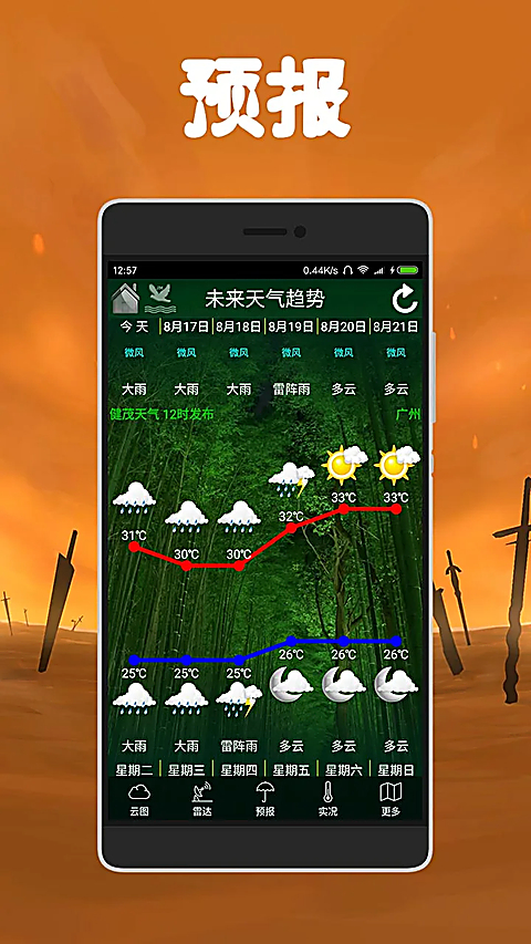 健茂天气1.21.12 精准天气预报