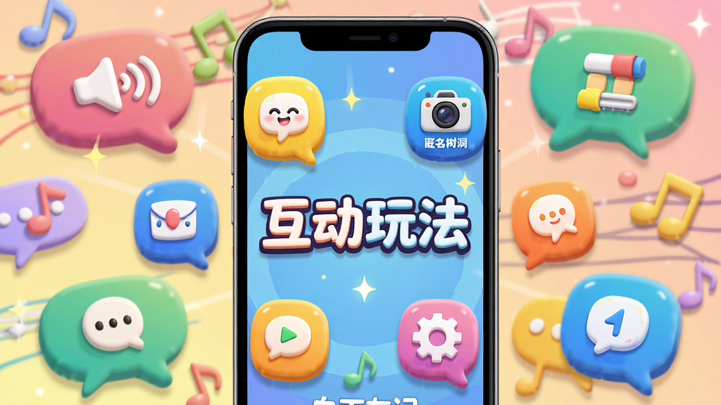 ���壺�׶��Ѽ�APP�Ļ����淨���棬չʾ�����ɶԡ�����������ͼ�꣬����Ϊ��ʵĶԻ����ݺ����������֣��ֻ���Ļ���У���������ͼ�껷�����У������С������淨���������Ű棺����������ͻ�����׶��Ѽǡ���Ȥζ�ԡ���񣺿�ͨ�廭�磬ɫ�����ޡ�ϸ�ڣ�ÿ��ͼ�궼������У���ӰЧ���ḻ�����ʣ����壬�ɾ����޶���Ԫ�ء�