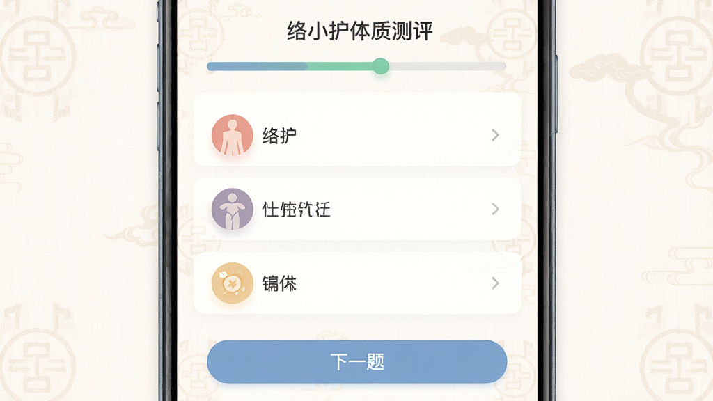 ���壺��С��Ӧ���е����ʲ������棬��ʾ��������ͼ��Ͳ������ȡ����֣��Ϸ�Ϊ����������⡰��С�����ʲ��������м�Ϊѡ����ѡ��·�Ϊ����һ�⡱��ť���Ű棺��������ѡ�������С���񣺼���ִ���ͼ���ƽ����ɫ����͡�ϸ�ڣ�ÿ��ѡ��ǰ�д�����Сͼ�꣬�����е�������ʽ���������ʣ����壬�ɾ����޶���Ԫ�ء�