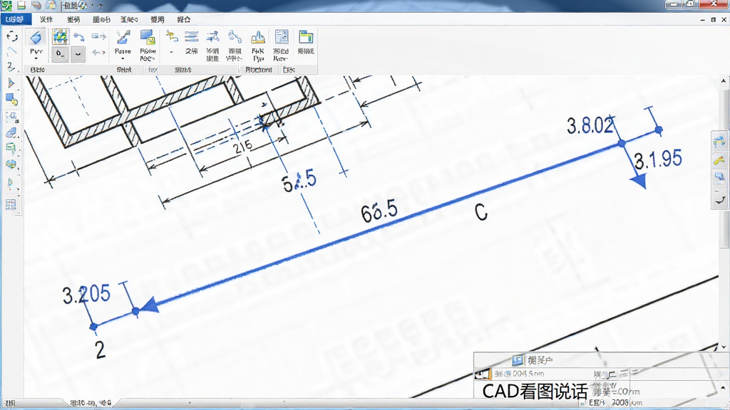 ����Ϊ��CAD��ͼ˵���������в������ߵ�ʹ�ó�����ͼֽ����ʾһ����ɫ�����ߣ��˵��гߴ��ע���֡�����Ϊͼֽ�ֲ��Ŵ���ͼ�������������ɼ����Ű��࣬���Ϊ������ͼ���ϸ�����־�׼���������ʸ��壬�ɾ��޶���Ԫ�ء�