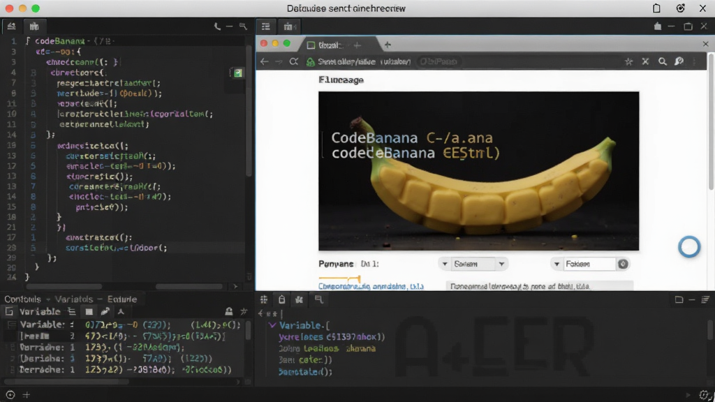 CodeBananaʵʱԤ�����Խ��棬���Ϊ���룬�Ҳ�Ϊʵʱ��Ⱦ����ҳЧ�����ײ��е��Կ���̨��ʾ����ֵ���������Э����չʾ���Թ��̣����רҵ������������