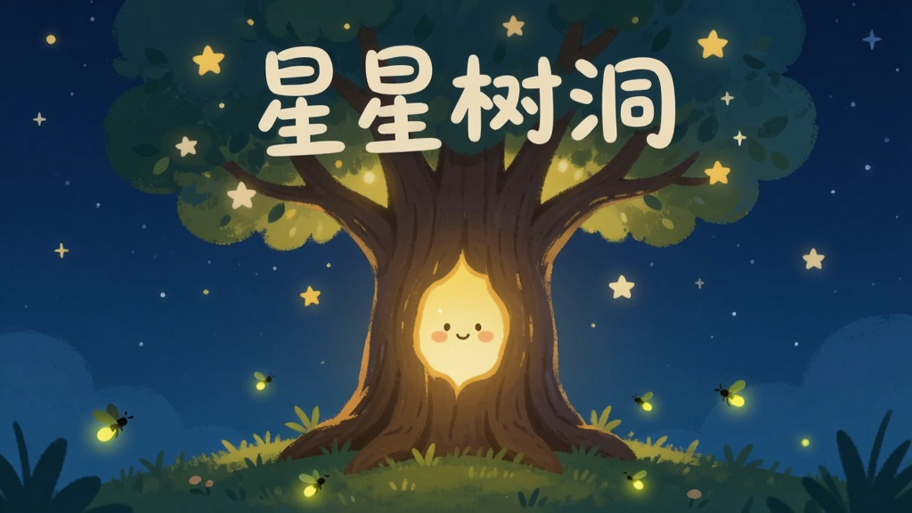 һ����ů�����Ĳ廭���ͼƬ��������һ�÷�����͹�â�Ĵ�����������͸��ů��ɫ���ߣ���Χ�����ǵ�׺������������ɫҹ�ա����־��У�����ռ�������壬�·��вݵغ�ө��档�����ܰ������ϸ�ڷḻ�����ʸɾ����޶���Ԫ�ء�ͼƬ�пɼ����֡�����������������ΪԲ�����д�塣