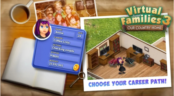 虚拟家庭3正版官方下载安装(Virtual Families 3)游戏内设置界面与初始家庭