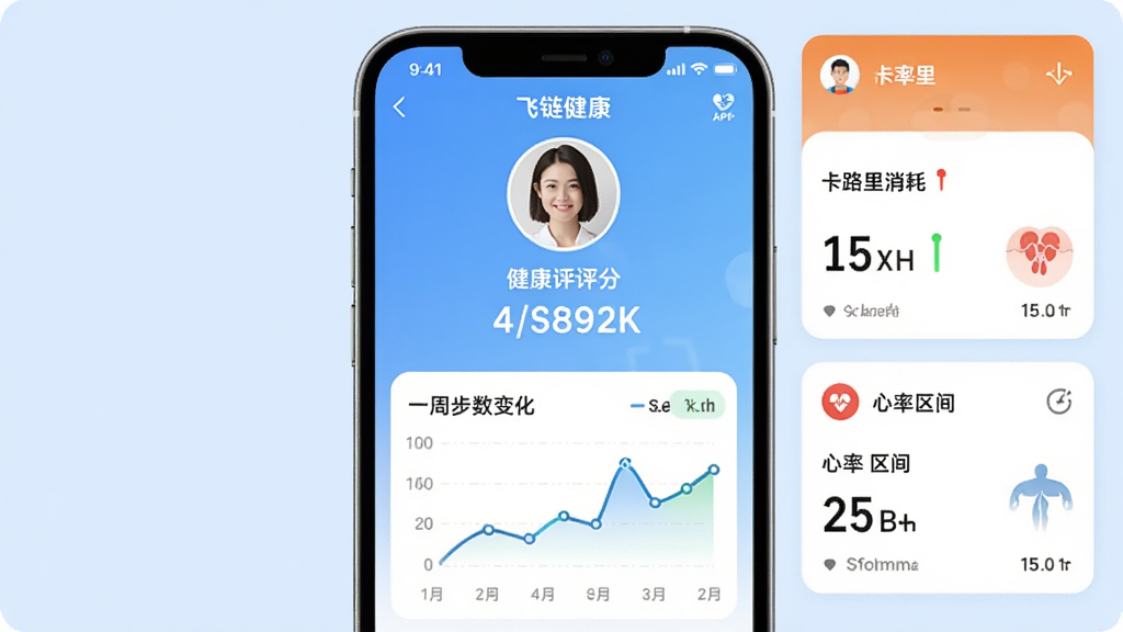 չʾ��������APP�Ľ�������ҳ�棬��Ļ������ʾ�û�ͷ��ͽ������֣��·�������ͼչʾһ�ܲ����仯���Ҳ��п�·�����ĺ������������ݿ�Ƭ������Ϊ����ɫ���䣬���岼��������ϸ�ڷḻ�����ʸɾ�