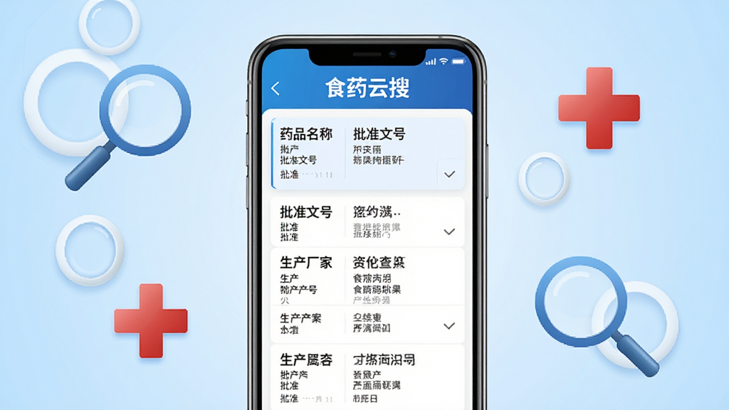 ���壺ʳҩ����APP����չʾ���ֻ���Ļ����ʾҩƷ��ѯ����б�������ҩƷ���ơ���׼�ĺš��������ҵ���Ϣ�����֣��ֻ����ڻ������룬��Χ�зŴ�ͼ��ͺ�ɫʮ�ֱ�־��׺���Ű棺�����������Ϣ�㼶����������ִ��Ƽ��У�������ɫ����רҵ�Ͻ���ϸ�ڣ���Ļ�����������ɶ�������Ϊǳ��ɫ���䡣���ʣ�������Ⱦ���ɾ��޶���Ԫ�ء�