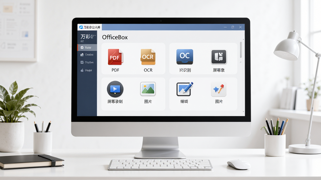 ����Ϊ������Ļǰ�ڷ�����ʰ칫��ʦOfficeBox�����������棬����������������PDFת����OCRʶ����Ļ¼�ơ�ͼƬ�༭�ȶ������ͼ�꣬�����������Ű��࣬����Ϊ�ִ���Լ�İ칫������������ɾ���ϸ�ڷḻ�����ʸ��壬���廭��ɾ����޶���Ԫ�ء�