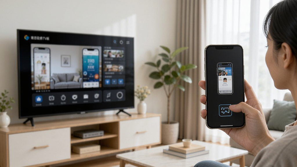 ��˼Ͷ��TV��ʹ�ó���ͼ���û��ֳ��ֻ����Ͷ����ť�����Ӵ���ͬ����ʾ�ֻ����棬����������������ʾ����������������Ȼ�����ʸɾ����޶���Ԫ��