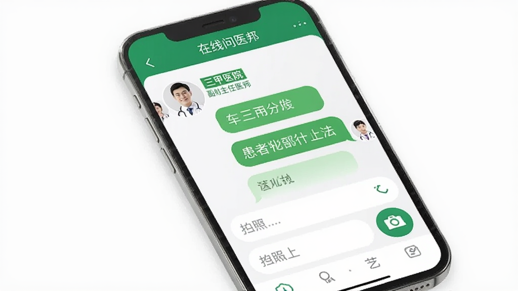 ��ҽ����������Ի����棬�ֻ���Ļ��ʾ������ҽ�������촰�ڣ�ҽ��ͷ���Ա�ע������ҽԺ ������ҽʦ�����·��������������ϴ���ť������Ϊ��ɫ����ɫ����ɫ�������Ѻã������������޶���Ԫ��