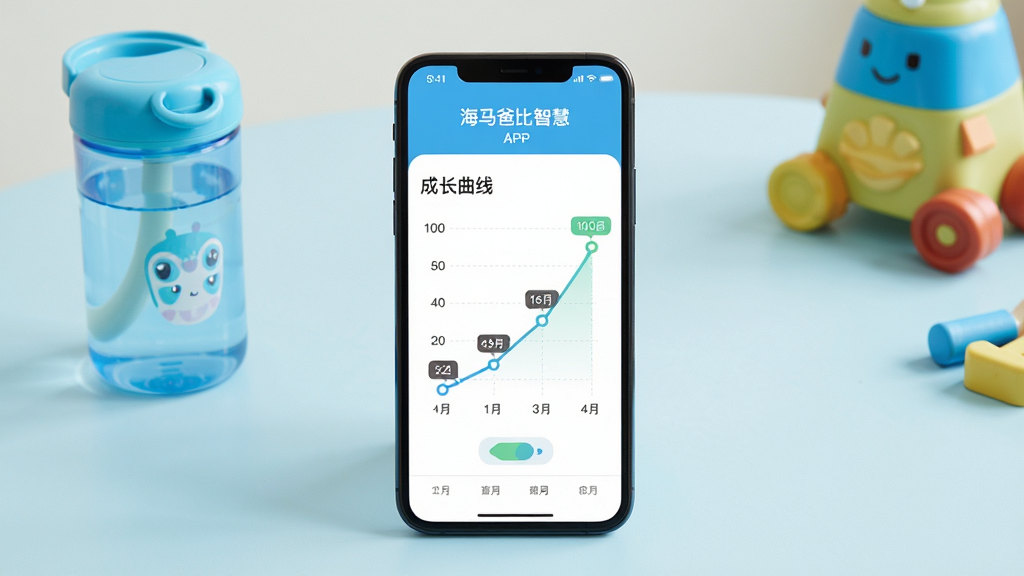 �ֻ���Ļ��ʾ�������ֱ��ǻۡ�APP�ĳɳ�����ͼ���������ǵ���ɫ���棬���ж�ͯˮ������ߣ�����ͻ�������־��⣬��������죬ϸ�ڰ������ݵ�ͱ�ǩ�����ʸ��壬�ɾ����޶���Ԫ��