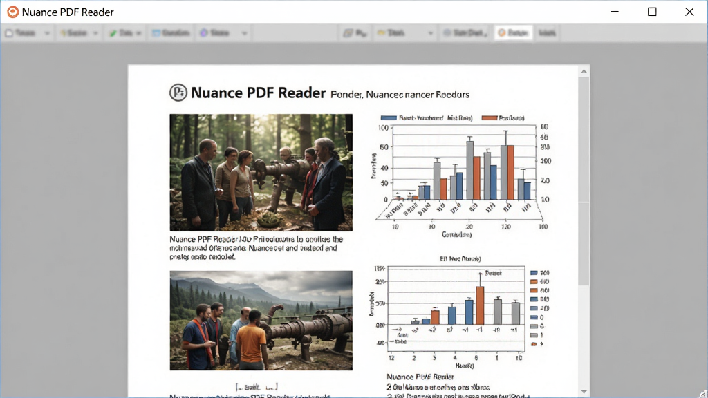 չʾNuance PDF Reader������Ⱦ����PDFҳ���Ч����ҳ���������ͼƬ�;�ϸͼ����������������������Ϊ��͵Ļ�ɫ�����沼�ּ�࣬�������ơ�Nuance PDF Reader�������ڶ������ڱ�����������ϸ�壬�޶���Ԫ��