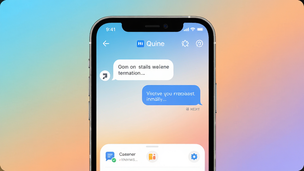 Quin��һ������ࡢ����ǿ������ܶԻ�Ӧ�ã�����Ϊ�ֻ���Ļչʾ�Ի����棬����Ϊ��͵Ľ���ɫ�����־��У�����ִ���ƽ����ϸ�ڰ����������ݺ͹���ͼ�꣬���ʸ��壬�ɾ��޶���Ԫ��