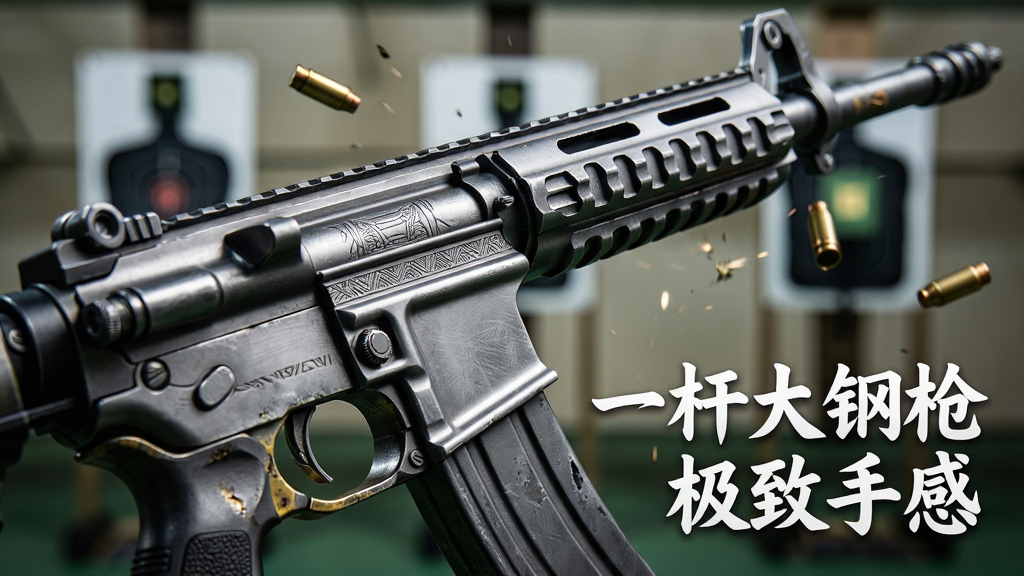 ���壺һ�����Ͱ����ĸ�ǹ��д��ǹ�������ʸ�ǿ�ң�����Ϊ���ѵ�����е������֣�ǹеб��ᴩ���棬������ǹ��ϸ�ڣ�������ֽ�黯���Ű棺�������½��а�ɫ�����֡�һ�˴��ǹ �����ָС�����񣺲�Ʒ����д����Ӱ������ͻ�������������е�ṹ��ϸ�ڣ�ǹ�����о�ϸ��·�������Ȧĥ��������ϻ�ڻ�ͭ�ӵ��ɼ��������е��Ƿɽ���˲�䡣���ʣ�8K���壬΢����ӰЧ�����ɾ��޶���Ԫ�ء�