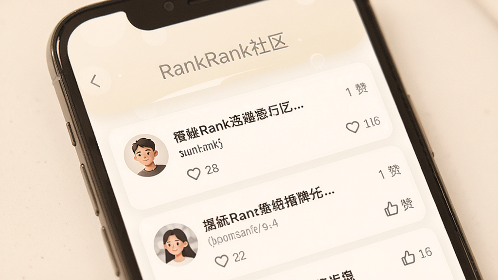 RankRank�������۽��棬�ֻ���Ļ����ʾ�����б��������û�ͷ�񡢱���͵�����������Ϊů��ɫ��������ˬ������