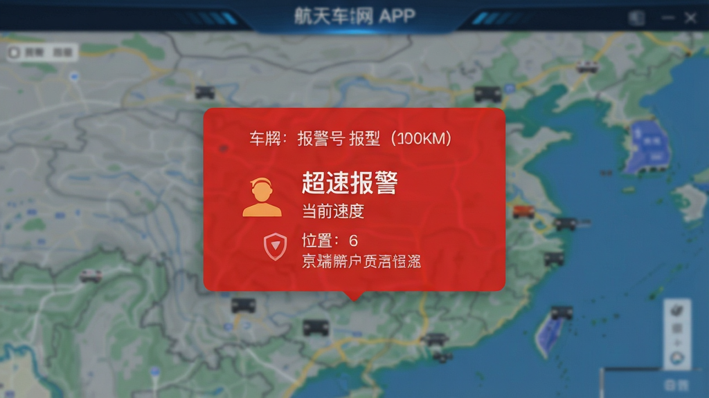 ���쳵����APP������Ϣ�������棬�����ǳ�����ص�ͼ�����뵯����ʾ��ɫ�������飬�������ƺš��������͡����ٱ���������ǰ�ٶȡ�λ�ã����������Ŀ�����ʸɾ����޶���Ԫ��