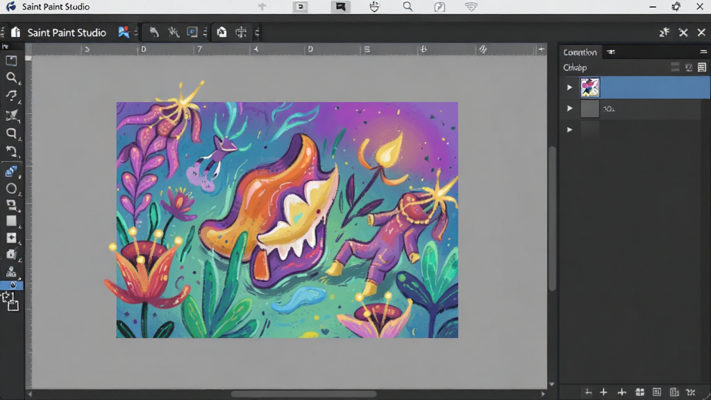 һ��չʾSaint Paint Studio����������ĸ����ͼ�����������๤�������Ҳ�ͼ����塢�����˵������м仭������һ��ɫ�����޵����ֲ廭��������������࣬ϸ�����������ʸɾ����޶���Ԫ��