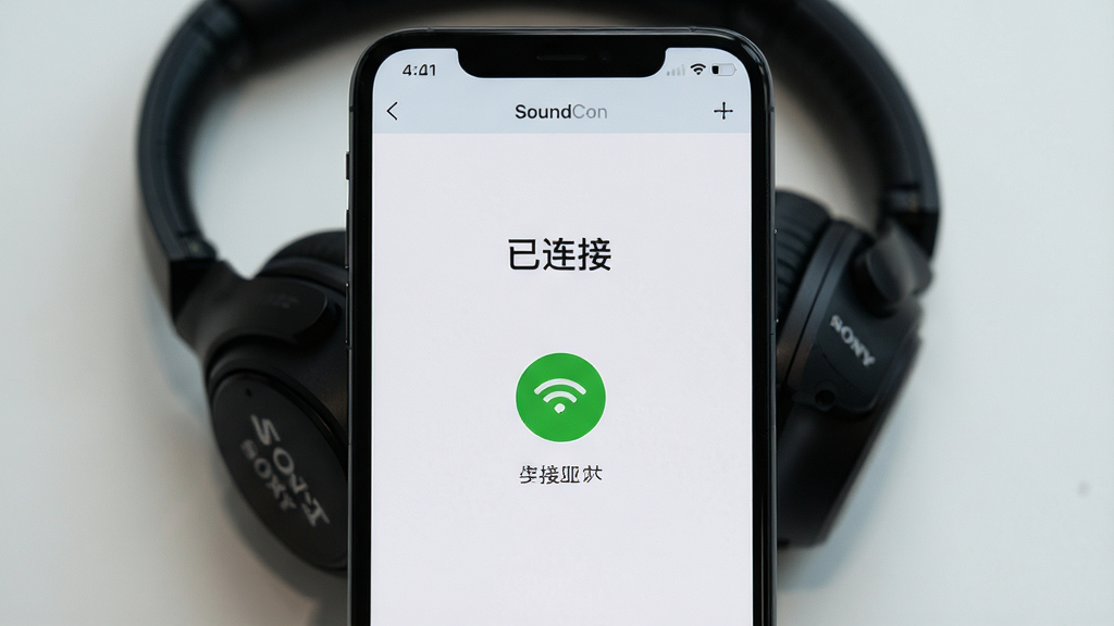 ����ΪSoundConӦ�����ֻ��ϵĲ�����ͼ��չʾ�豸���ӳɹ����棬��Ļ���С������ӡ�����������Ϊ�������ʵ��ͼ�����־��У������ʵ��ϸ�ڷḻ�����ʸɾ����޶���Ԫ��