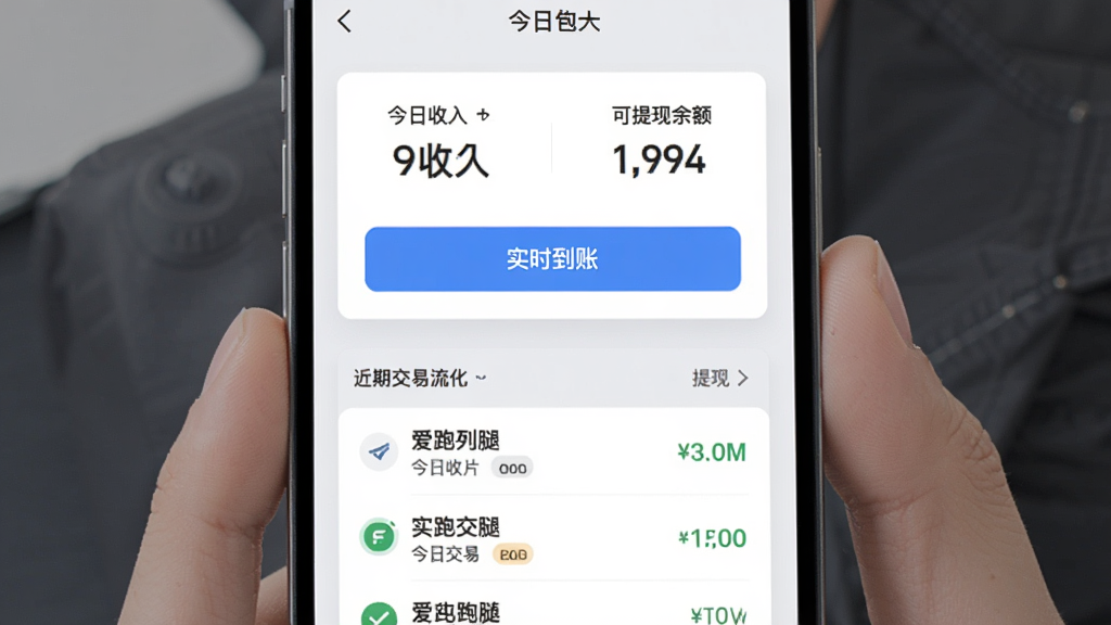 ������APP��Ǯ��ҳ�棬��ʾ�������롢�������������ְ�ť���·��н��ڽ�����ˮ�б�������Ϊǳ��ɫ����Ƭʽ��ƣ�ͻ����ʵʱ���ˡ������������������񣬻��ʸɾ���