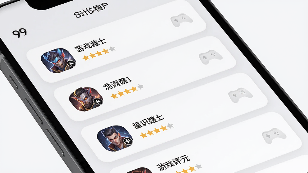�ֻ���Ļչʾ99�˺�����APP���˺��б����棬�б����ж����Ϸ�˺ſ�Ƭ��ÿ����Ƭ��ʾ��Ϸͷ���ǳơ���ȫ�������ǣ�����Ϊǳ��ɫ����Ƭ����Բ����ƣ������Ű�����������Լ����ϸ�ھ��£������������ɾ��޶���Ԫ�ء�