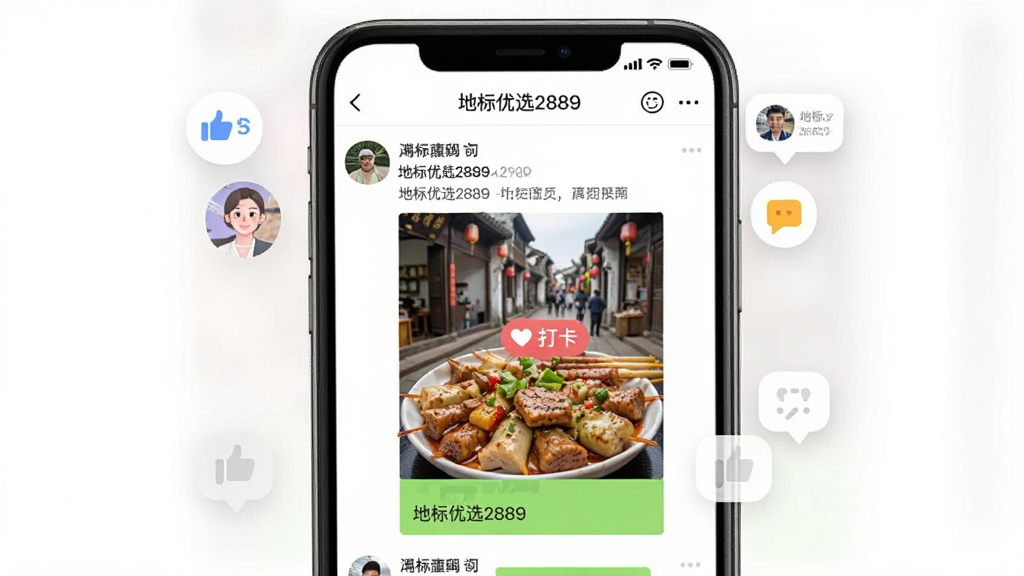 ���壺һ���ֻ��������Ľ�ͼ��չʾ���ǡ��ر���ѡ2889��APP�ڵ�������飬���û�������ͼ�Ķ�̬����̬�д���һ�����򿨡��ر��ǩ�����֣����ֻ�����Ϊ���壬��Χ��ģ��ĵ��޺����۵�����ͼ�ꡣ�Ű棺��Ϣ����ʽ��ͻ��ͼ�����ݡ�����罻ý�������ɻ��á�ϸ�ڣ�ͼƬ����ĳ���������ɫС�ԣ������������������С��ر���ѡ2889����ˮӡ�����ʣ���Ļ����������ɫ����Ȼ���ɾ����޶���Ԫ�ء�
