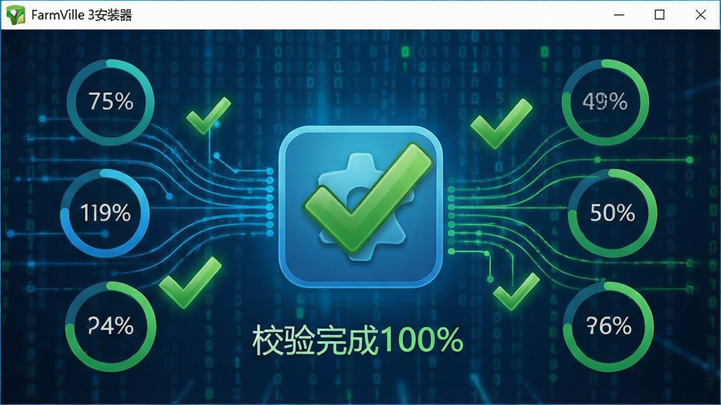 ���壺����У��ͼ���롰FarmVille 3��װ�������棬����Ϊ����������ɫ�Թ������֣�ͼ����У����ܻ���У����Ȱٷֱȡ��Ű棺ֱ����������񣺿Ƽ��У���ɫ����ɫ���䡣ϸ�ڣ���ʾ��У�����100%���������������������������ʣ����壬�ɾ����޶���Ԫ�ء�