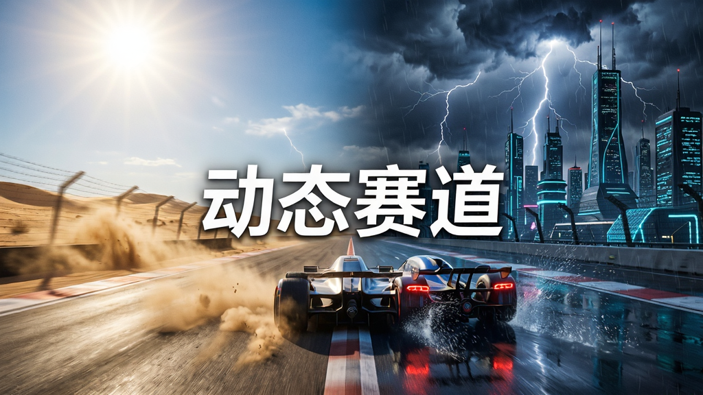 ���壺Cyberline Racingһ���������ֶ�̬�����仯��������������ĵ�ɳĮ·�Σ��Ҳ��Ǳ������еĵ��ӳ���·�Ρ����֣�������м�ָ�Ա���������������ʻ�ڽ��紦���Ű棺����չʾ��񣬻��������С���̬���������������дʵ��ƻý�ϣ�ɫ�ʹ�����Ȼ��ϸ�ڣ����ɳ������Ҳ���ν��䣬·���з������ˮ������������硣���ʣ���ϸ����Ⱦ���ɾ��޶���Ԫ�ء�