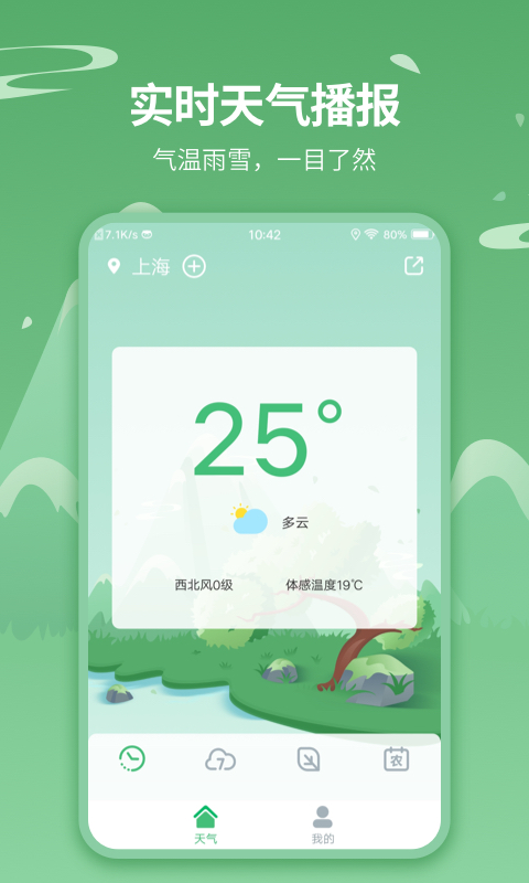 实时天气预报王安卓版 功能截图