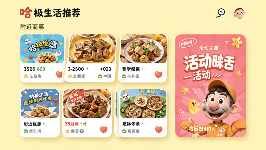 ���������Ƽ�ҳ�棬չʾ�����̼��Żݿ�Ƭ�ͻ������ɫ��������ͼ�Ľ�ϣ�����Ϊ����ɫ����Ƭ��Բ����Ӱ����������ã���������