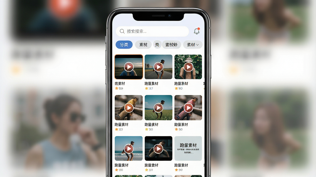 ���壺�ֻ�����չʾ�����ز�APP���زĿ��б����������������ͷ����ǩ�����֣��ֻ����У���������չʾ����ͼ�����Ű棺����Ԫ���������룬��ǩ����������ִ���ƽ����ƣ�ɫ�����졣ϸ�ڣ���Ļ����ʾ�������زġ�����������ͼ������Ƶ��ͼƬ���İ����͡����ʣ����壬�ɾ����޶���Ԫ�ء�
