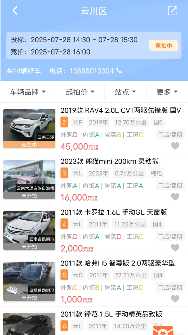 赢车3.94 二手车拍卖