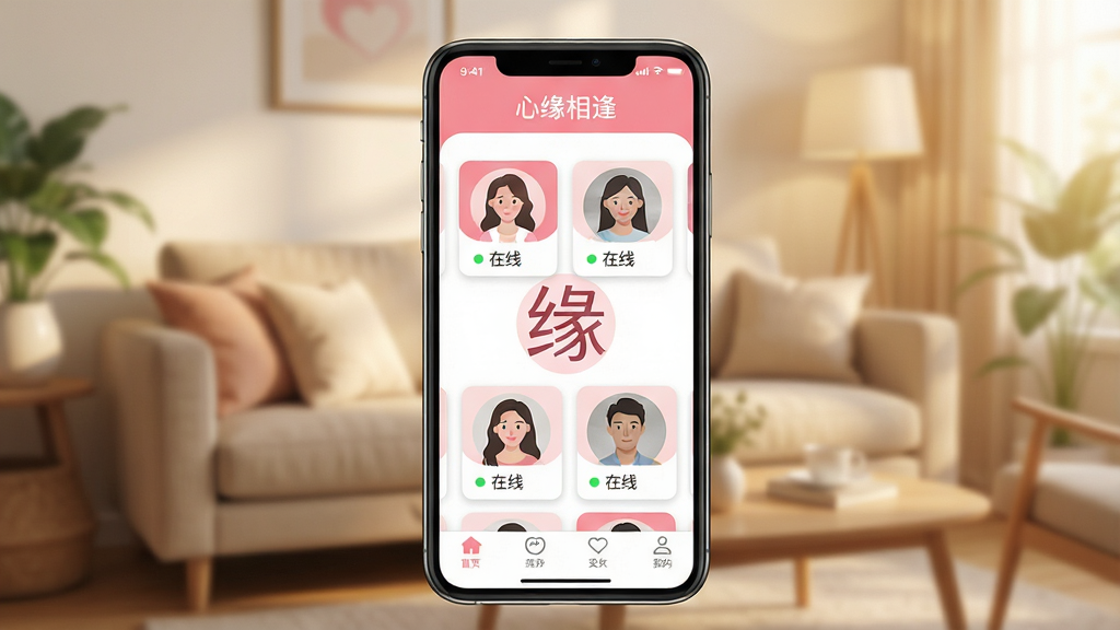 ���壺�ֻ���Ļչʾ����Ե��ꡱ�������������棬���������µ��ţ��Է�ɫ�Ͱ�ɫΪ��ɫ����������ʾ����Ե��ꡱ�������·������Ŷ���û�ͷ��Ƭ�����֣��ֻ�λ�ڻ������룬����Ϊģ������ܰ����������������͡��Ű棺����Ԫ�ش������£�ͻ����Ե����logo����񣺱�ƽ����Ʒ��������ܰ������ϸ�ڣ�ͷ��Ƭ���С����ߡ���ɫС�㣬�ײ����������������ʣ����壬�ɾ����޶���Ԫ�ء�