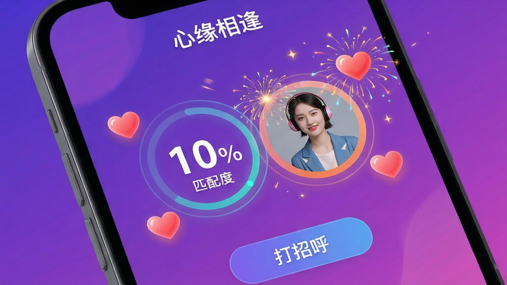 ���壺����Ե��ꡱ��������ƥ����棬��Ļ��չʾ��λ�û���ƥ��Ȱٷֱȣ���Χ��������ͼ�ꡣ���֣��ֻ���Ļ��д������Ϊ������ɫ��ͻ��ƥ�䶯��Ч�����Ű棺ƥ������ִ����Ŀ���·��С����к�����ť����񣺿Ƽ�����������ϡ�ϸ�ڣ�ƥ��ɹ�ʱ�����̻���Ч�����ʣ����壬ɫ�����ޣ��ɾ����޶���Ԫ�ء�