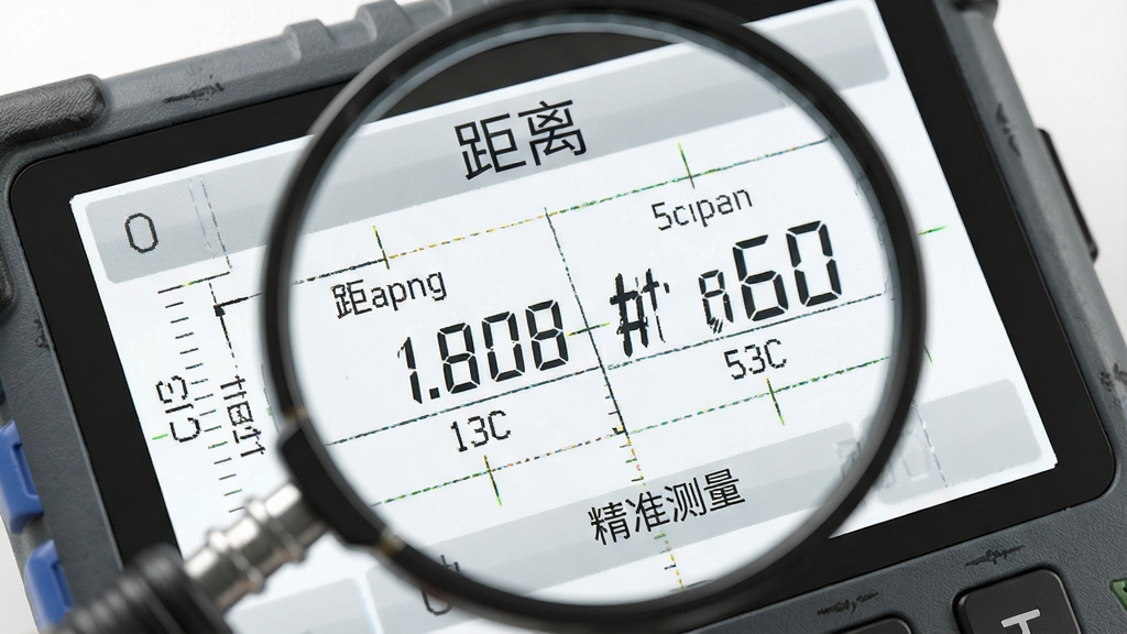 主体为图纸上的测量工具操作界面,显示距离和面积数值,布局为局部放大视图,排版清晰,风格写实,细节有测量线和数字标注,画质高清,干净,无多余元素,文字标注“精准测量”