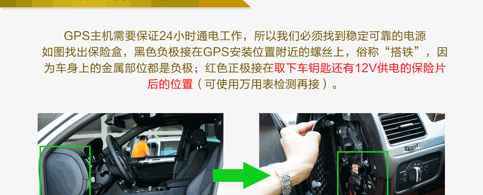 速航汽车测速仪GPS安装走线效果图